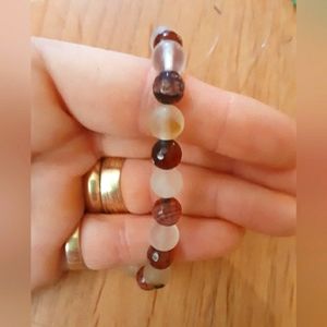 Handmade beaded gemstone bracelet